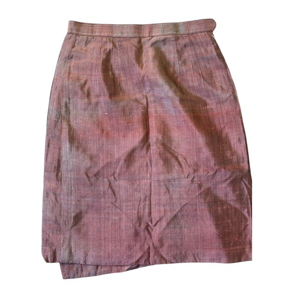 Y2K ARC Skirt Womens JR 5/6 Brown Orange Knee Length Mod Artsy Indie Boho - Picture 4 of 9